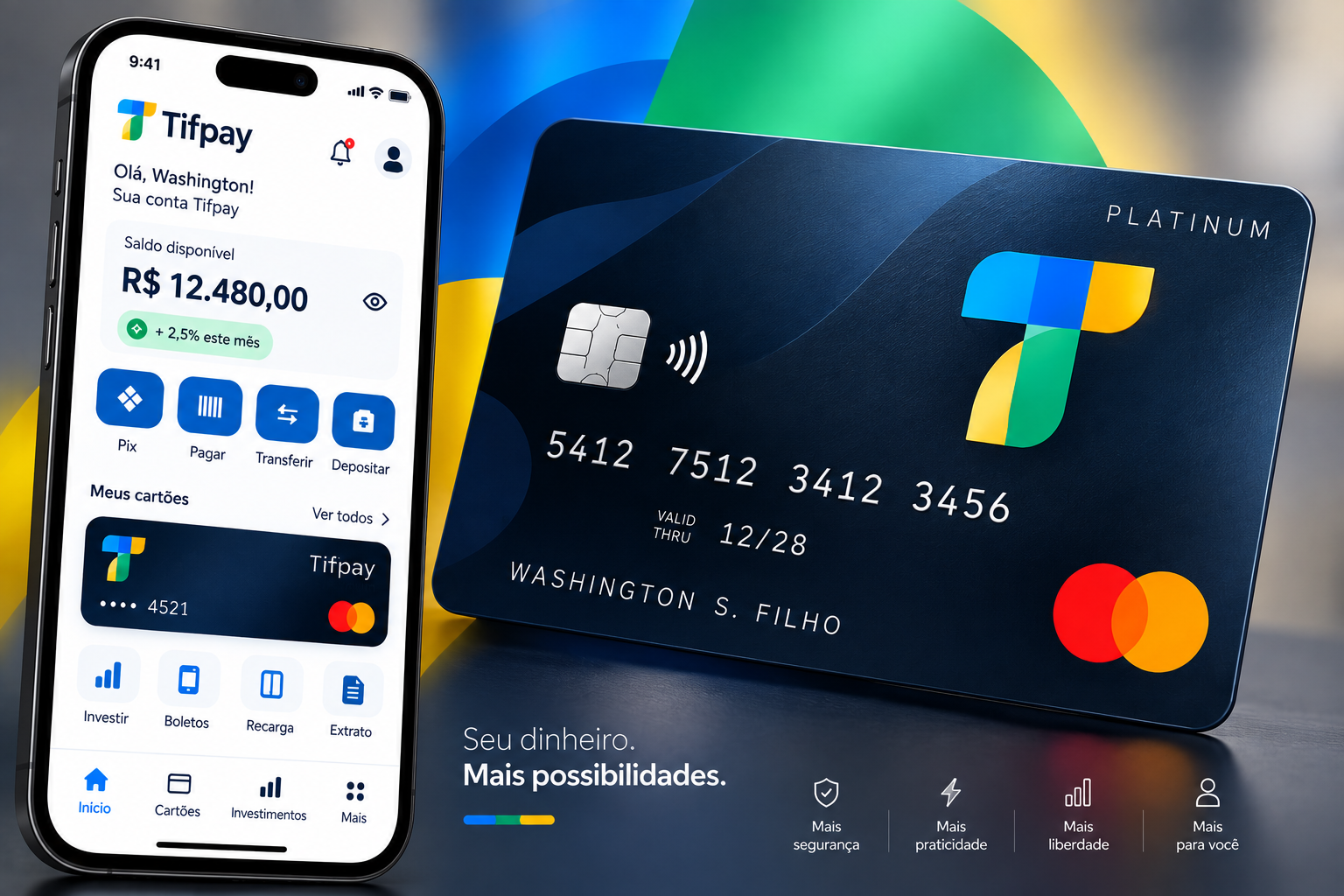 Cartão Tifpay e aplicativo de banco digital